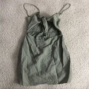 Tobi green tie front dress M